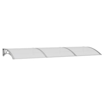vidaXL Door Canopy Gray 118.1"x39.4" Polycarbonate