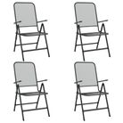 vidaXL Folding Patio Chairs 4 pcs Expanded Metal Mesh Anthracite