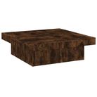 vidaXL Coffee Table Smoked Oak 35.4"x35.4"x11" Engineered Wood