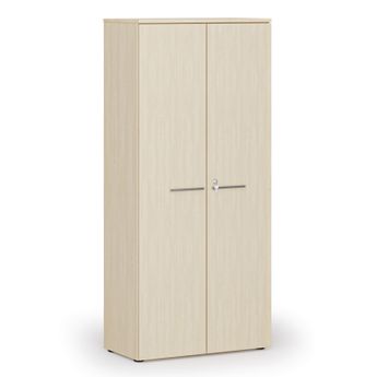Kancelářská skříň s dveřmi PRIMO WOOD, 800 x 420 x 1781 mm, bříza