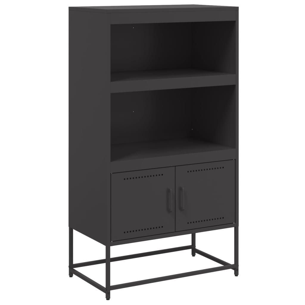 vidaXL Highboard Black 68.5x38.5x123.5 cm Steel