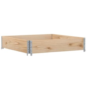 vidaXL Garden Planter 100x100 cm Solid Pine Wood