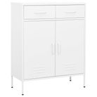 vidaXL Storage Cabinet White 31.5"x13.8"x40" Steel