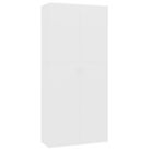 vidaXL Shoe Cabinet White 80x35.5x180 cm Engineered Wood