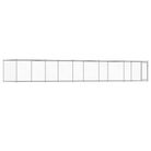 vidaXL Dog Cage with Door Gray 32.8'x6.6'x4.9' Galvanized Steel