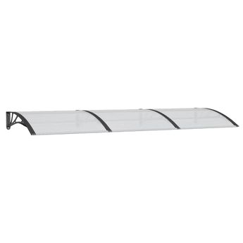vidaXL Door Canopy Black 118.1"x39.4" Polycarbonate