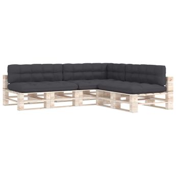 vidaXL Pallet Sofa Cushions 7 pcs Anthracite