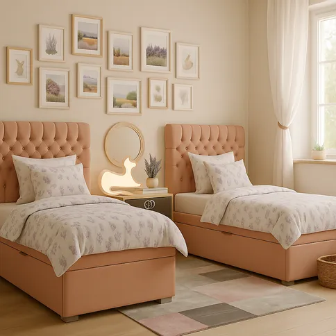 Pink Provençal children's room