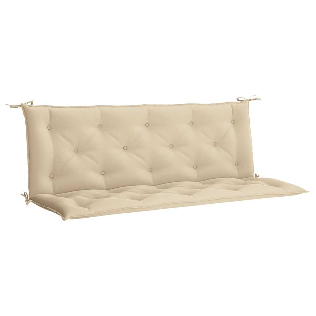 vidaXL Garden Bench Cushion Beige 150x(50+50)x7cm Oxford Fabric