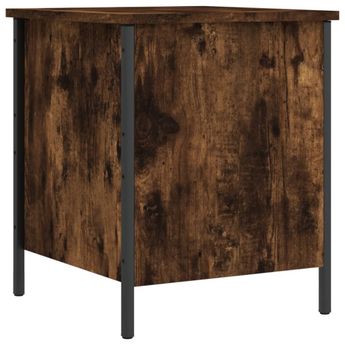 vidaXL Storage Bench Smoked Oak 40x42.5x50 cm Engineered Wood