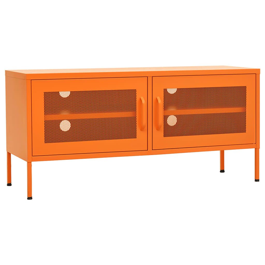 vidaXL TV Stand Orange 41.3"x13.8"x19.7" Steel