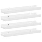 vidaXL Wall Shelves 4 pcs High Gloss White 40x9x3 cm