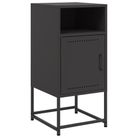 vidaXL Bedside Cabinet Black 36x39x78 cm Steel