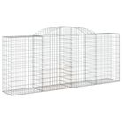 vidaXL Arched Gabion Basket 300x50x120/140 cm Galvanised Iron