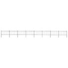 vidaXL Garden Fence with Hoop Top Steel 1426x100 cm Black