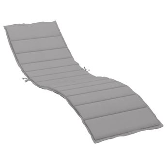 vidaXL Sun Lounger Cushion Gray 78.7"x27.6"x1.2" Oxford Fabric