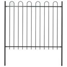 vidaXL Garden Fence BOXTEL with Hoop Top Steel 181x150 cm Black