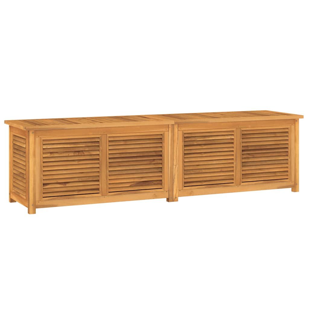 vidaXL Patio Storage Box with Bag 78.7"x19.7"x21.7" Solid Wood Teak