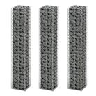 vidaXL Gabion Set 3 pcs Galvanised Wire 25 x 25 x 150 cm