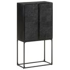 vidaXL Sideboard Black 60x30x120 cm Solid Acacia and Mango Wood