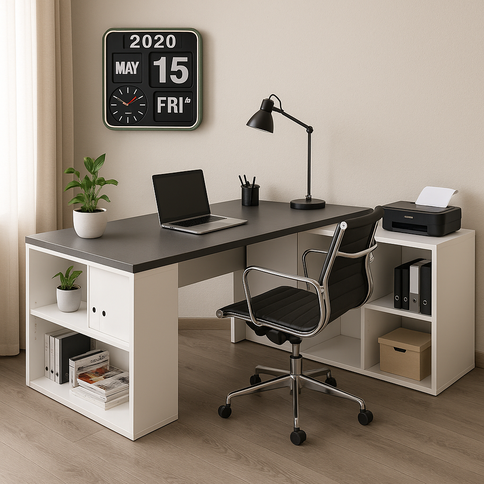 Office in brown shades