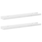 vidaXL Wall Shelves 2 pcs High Gloss White 60x9x3 cm