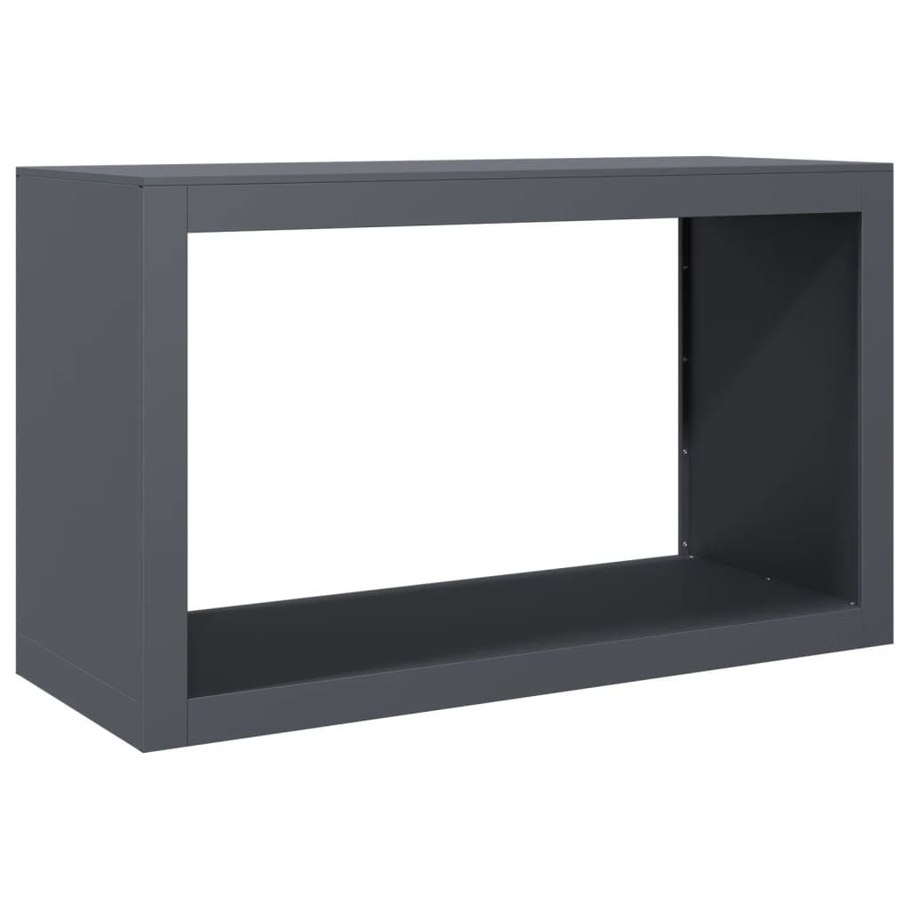 vidaXL Firewood Rack Anthracite 39.4x15.7x23.6" Steel