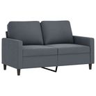 vidaXL 2-Seater Sofa Dark Gray 47.2" Velvet