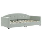 vidaXL Day Bed without Mattress Light Grey 100x190 cm Velvet