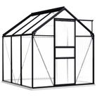 vidaXL Greenhouse with Base Frame Anthracite Aluminum 38.9 ftÂ²