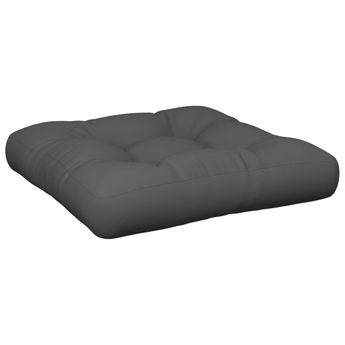 vidaXL Pallet Cushion 23.6"x23.6"x4.7" Gray Fabric