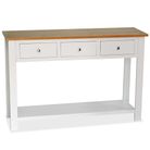 vidaXL Console Table 46.5"x13.8"x30.3" Solid Oak Wood