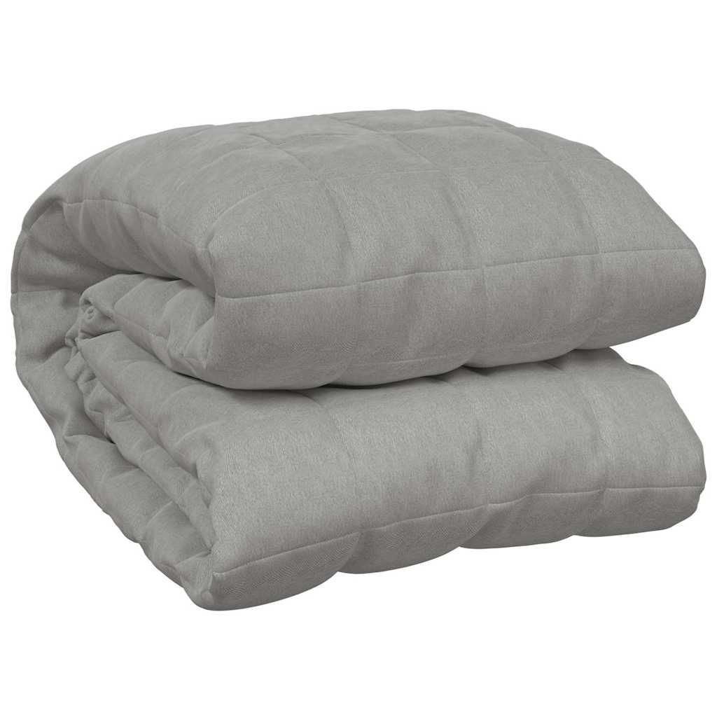 vidaXL Weighted Blanket Grey 220x240 cm King 15 kg Fabric