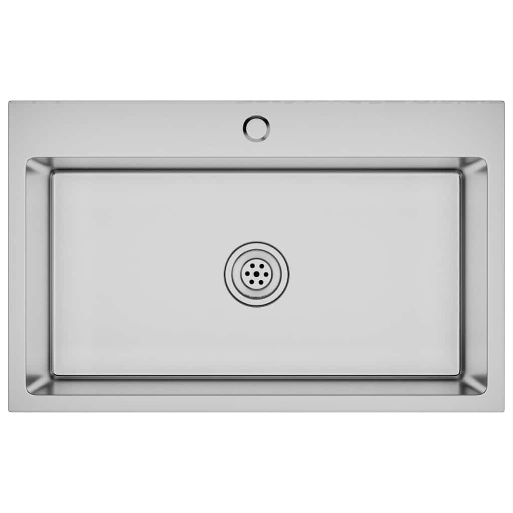 vidaXL Handmade Kitchen Sink Stainless Steel