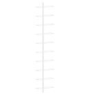 vidaXL Wall-mounted Wine Rack for 10 Bottles White Metal