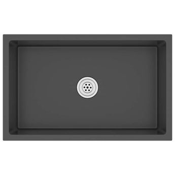 vidaXL Handmade Kitchen Sink Black Stainless Steel