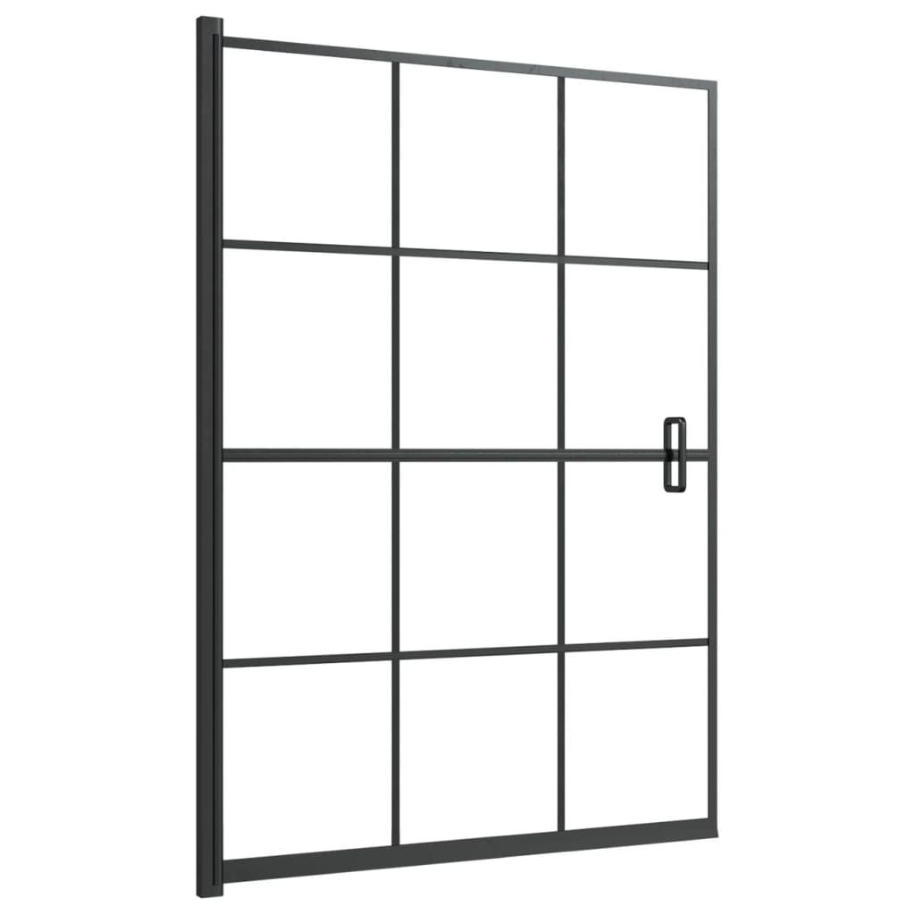 vidaXL Shower Enclosure ESG 39.4"x55.1" Black