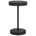 vidaXL Garden Table Black 60.5x106 cm Poly Rattan