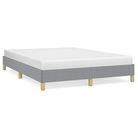 vidaXL Bed Frame without Mattress Light Gray 59.8"x79.9" Queen Fabric