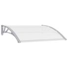 vidaXL Door Canopy Gray and Transparent 47.2"x29.5" PC