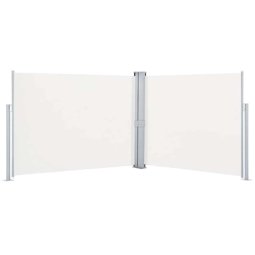 vidaXL Retractable Side Awning Cream 170x1000 cm