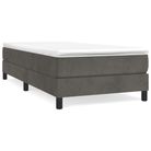 vidaXL Box Spring Bed Frame Dark Gray Twin Velvet (US Only)