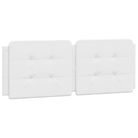 vidaXL Headboard Cushion "Zadar" White 53.9" Faux Leather