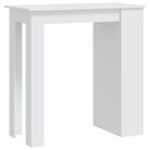 vidaXL Bar Table with Storage Rack White 102x50x103.5 cm Engineered Wood
