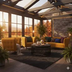 Orange comfort on the terrace