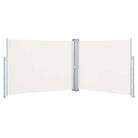 vidaXL Retractable Side Awning Cream 170x1000 cm