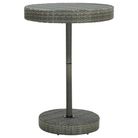 vidaXL Garden Table Grey 75.5x106 cm Poly Rattan
