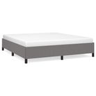 vidaXL Bed Frame without Mattress Dark Gray 76"x79.9" King Fabric