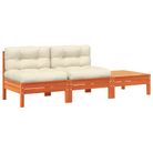 vidaXL Garden Sofa with Cushions and Footstool 2-Seater