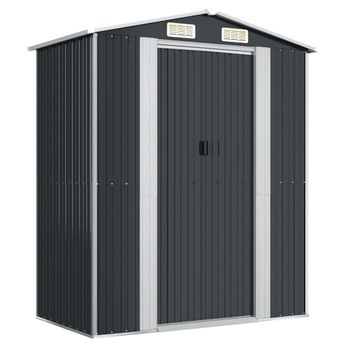 vidaXL Garden Shed Anthracite 192x108x223 cm Galvanised Steel